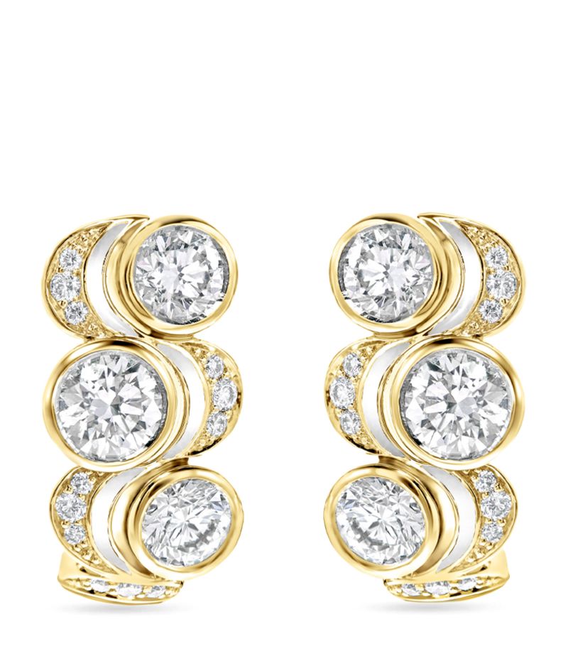 Boodles Boodles Yellow Gold And Diamond Over The Moon Earrings