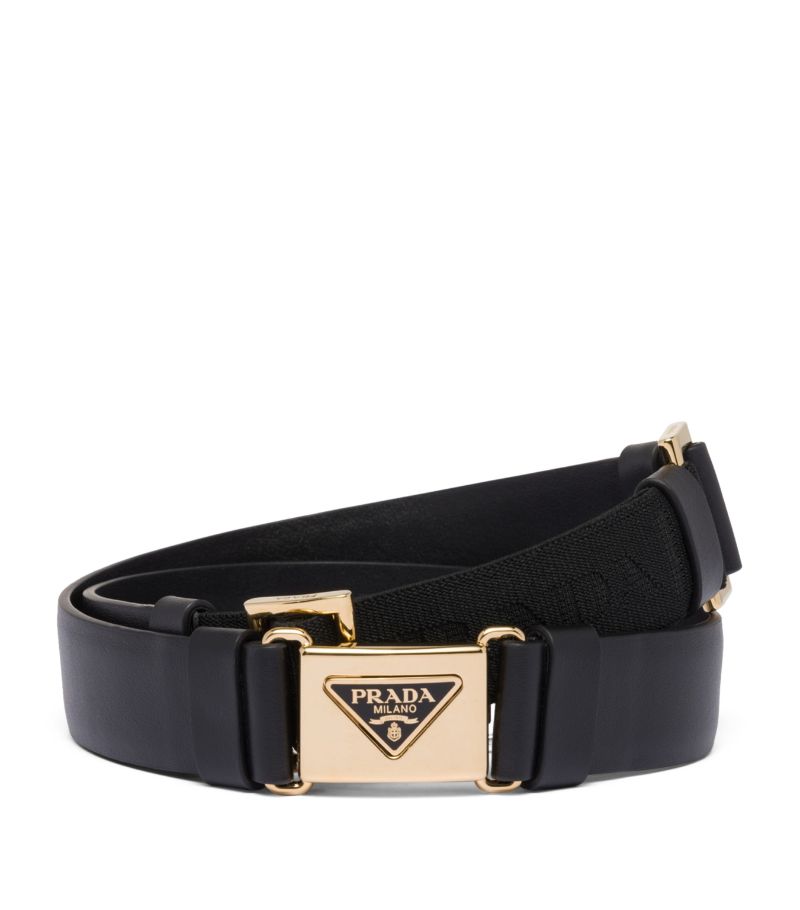 Prada Prada Leather Triangle Belt