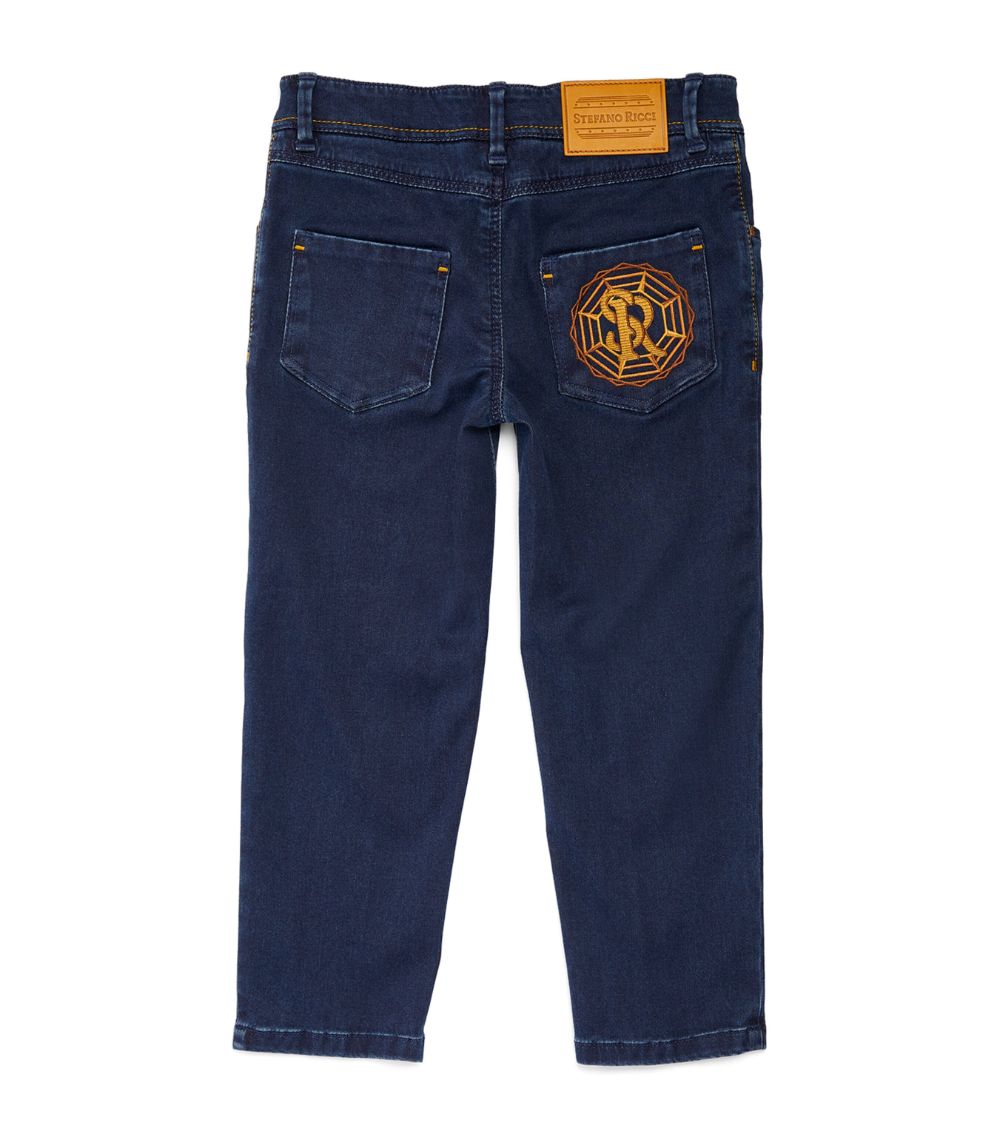 Stefano Ricci Stefano Ricci Kids Embroidered Logo Jeans (4-16 Years)