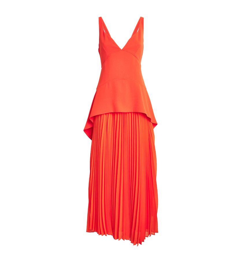 Simkhai Simkhai Pleated Sequoia Maxi Dress