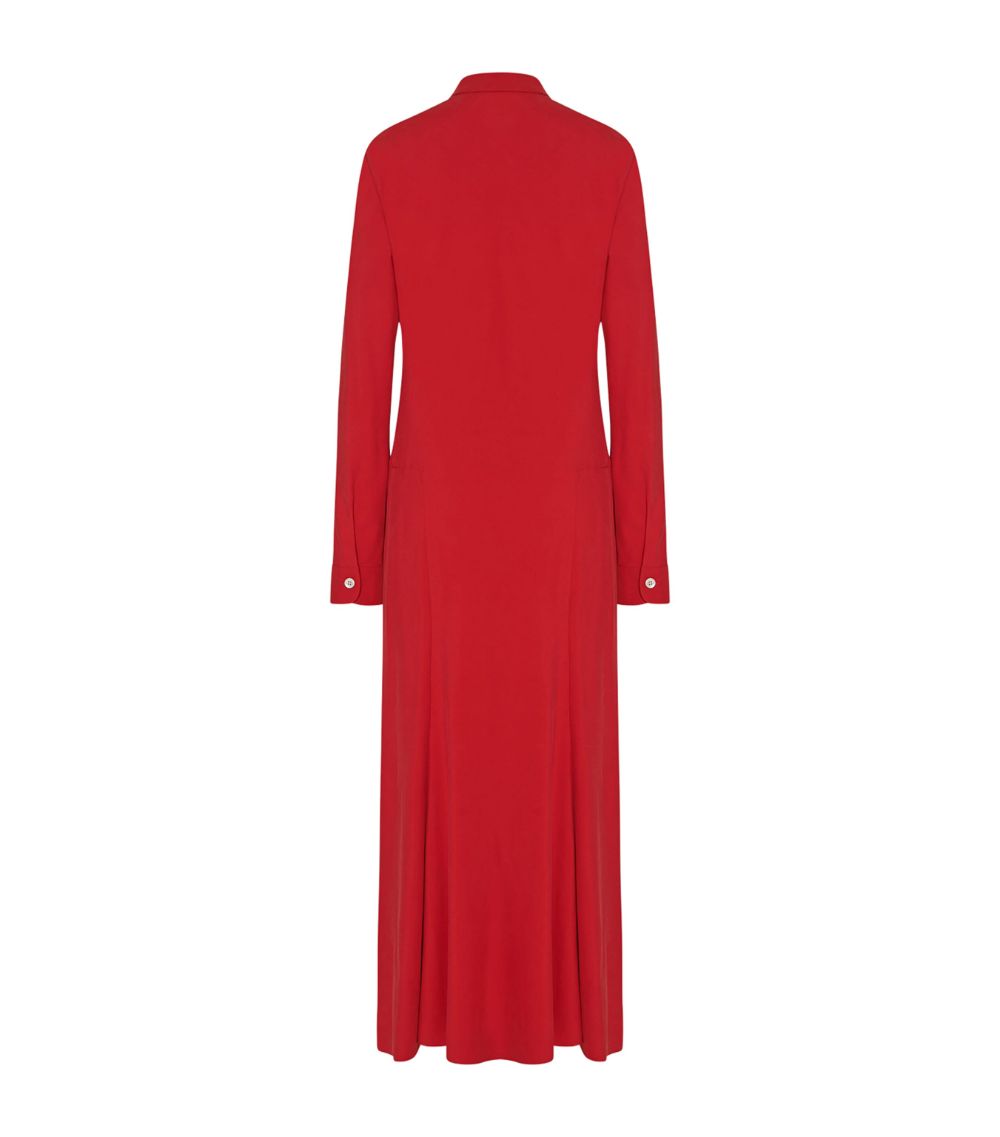 The Row The Row Myra Silk Maxi Shirt Dress