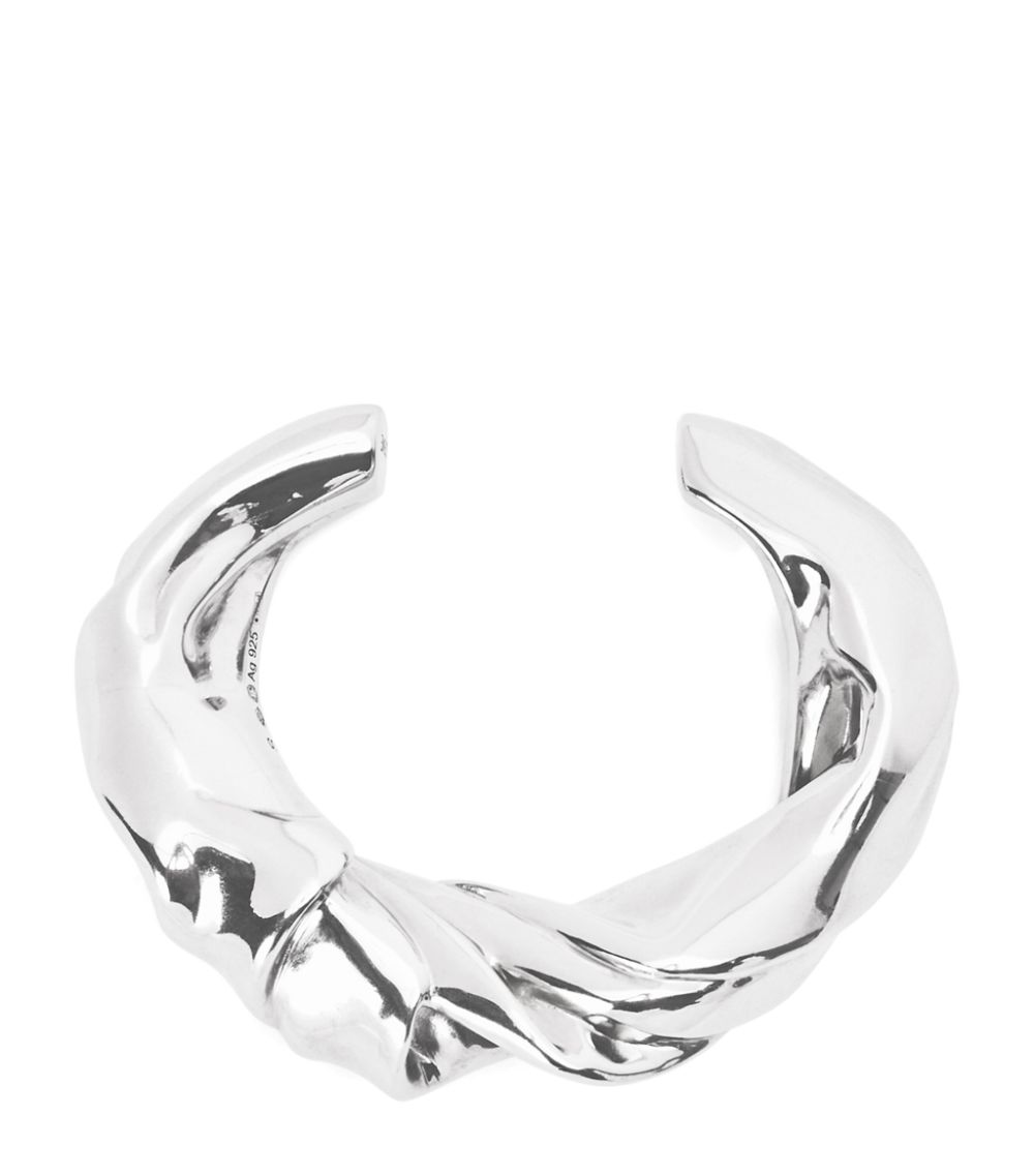 Loewe Loewe Medium Sterling Silver Twist Cuff Bangle