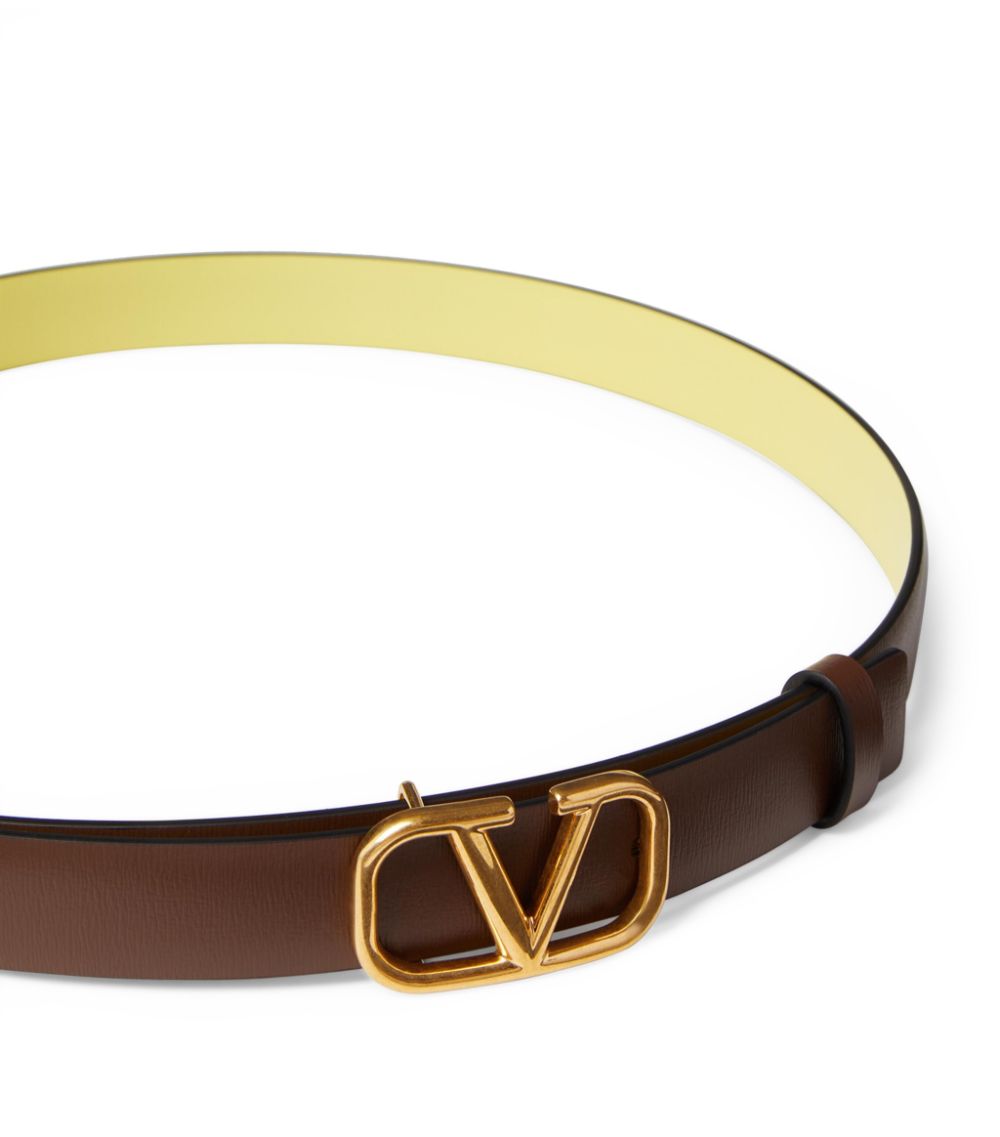 VALENTINO GARAVANI Valentino Garavani Leather Reversible Vlogo Belt