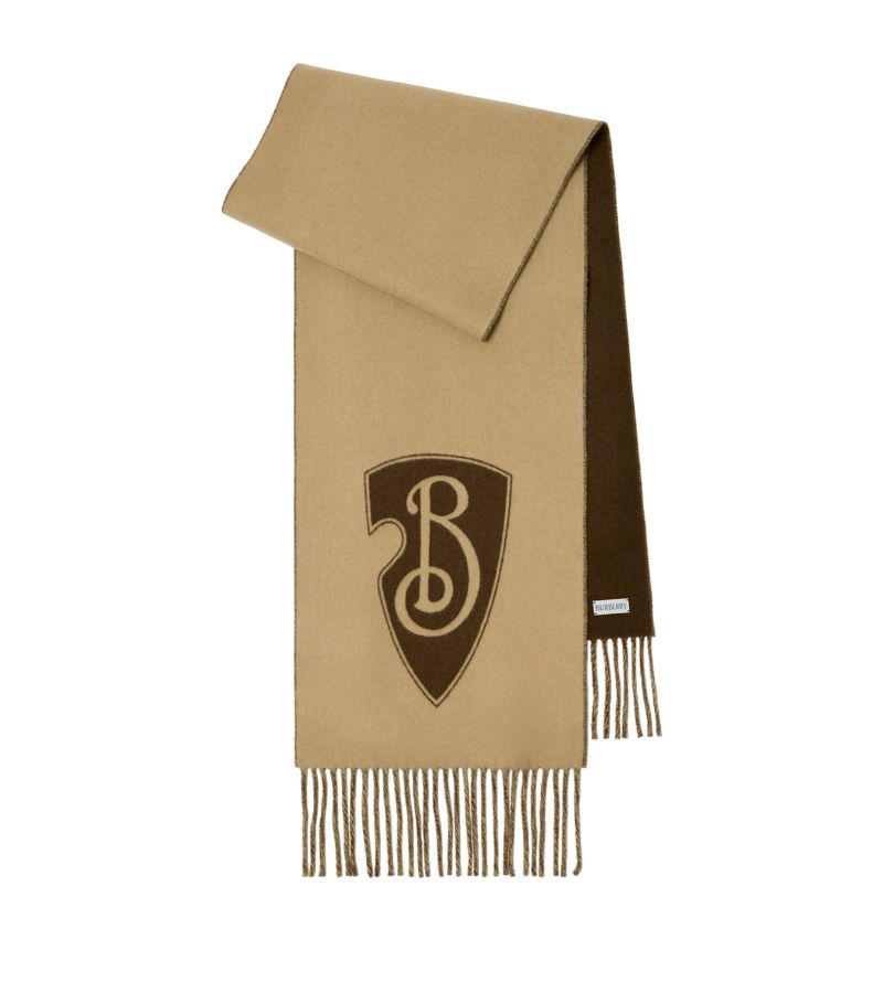 Burberry Burberry Wool-Cashmere B Shield Scarf