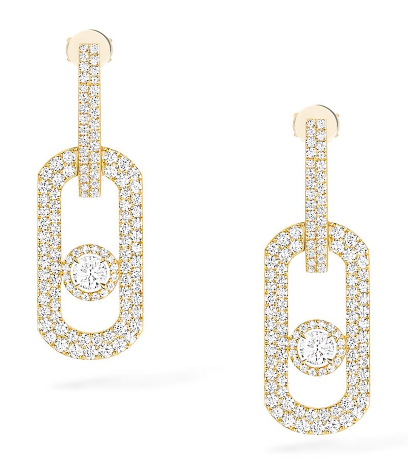 Messika Messika White Gold And Diamond So Move Xl Pavé Earrings