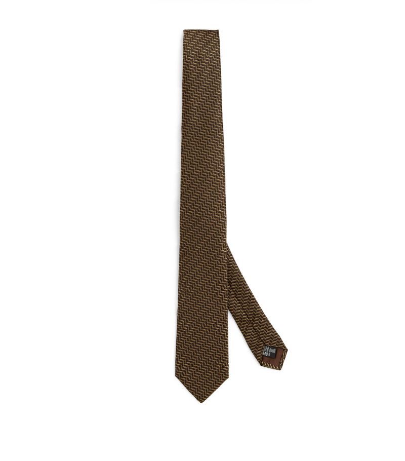 Giorgio Armani Giorgio Armani Silk Geometric Jacquard Tie