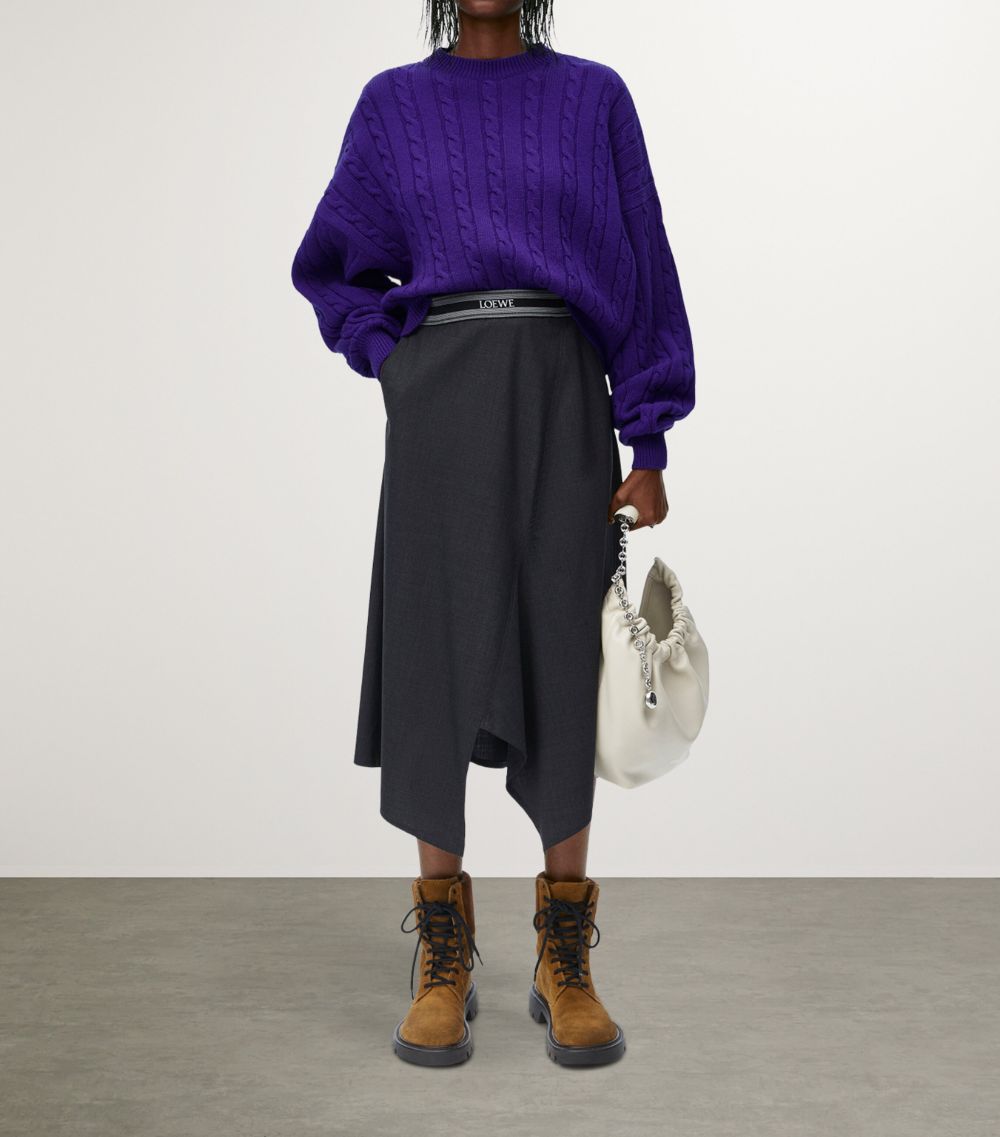 Loewe Loewe Wool Cable-Knit Sweater