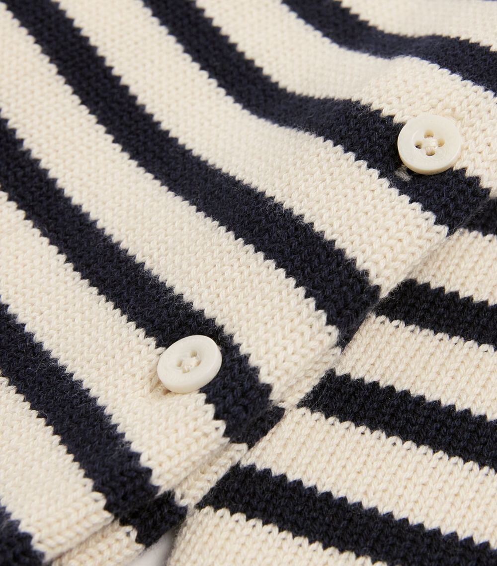  Petit Bateau Wool-Cotton Striped Sweater And Leggings (3-18 Months)