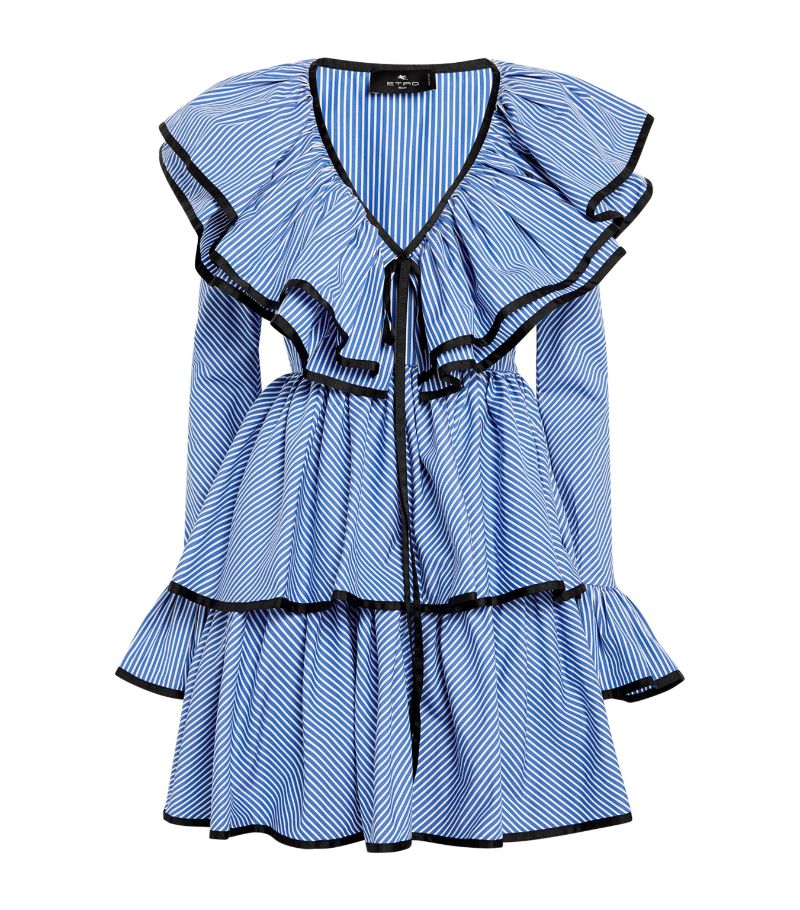 Etro ETRO Striped Ruffle Mini Dress