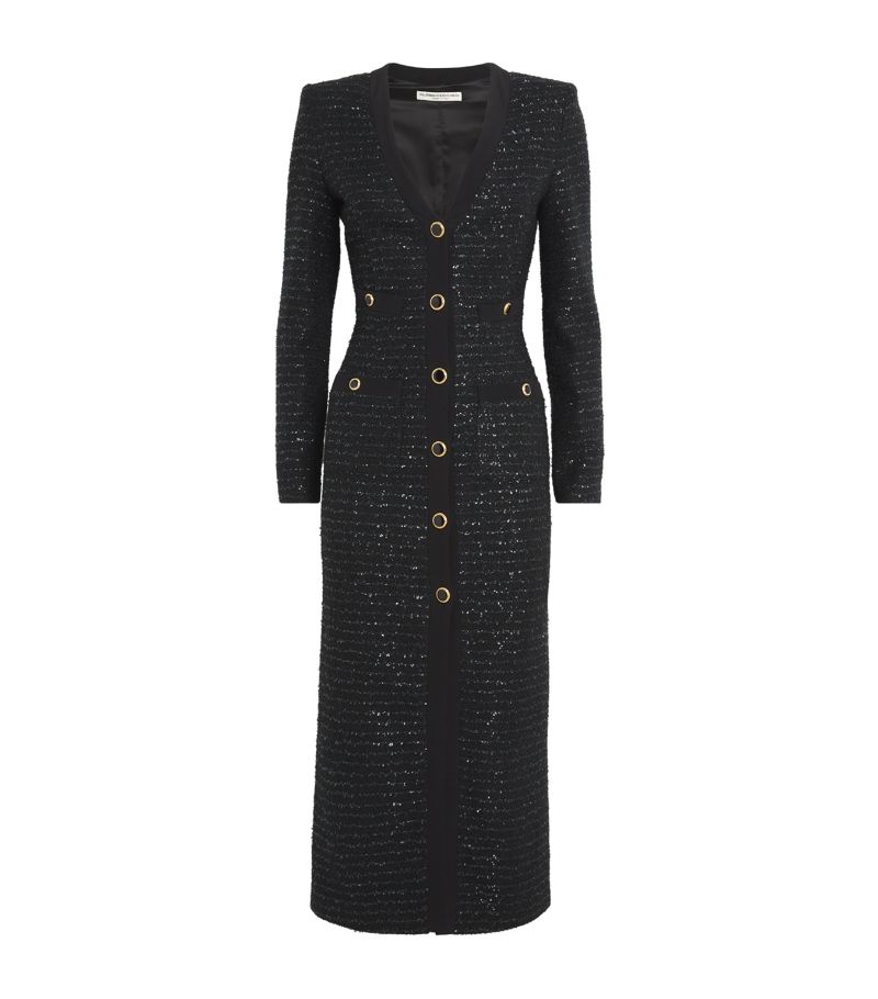 Alessandra Rich Alessandra Rich Sequinned Tweed Midi Dress