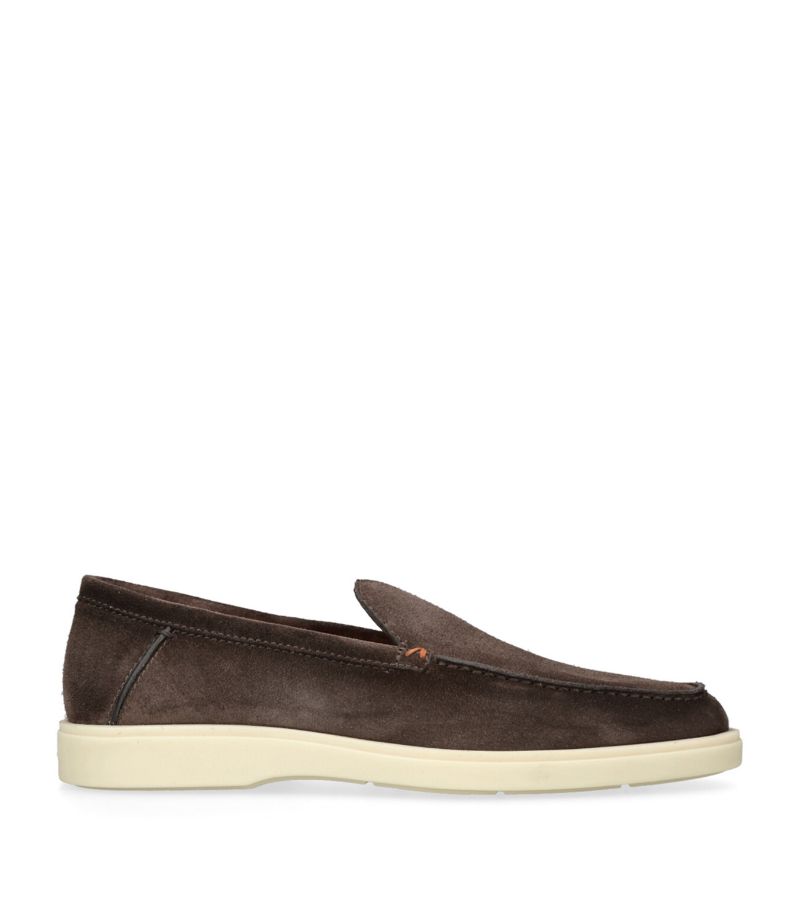 Santoni Santoni Suede Detroit Low-Top Loafers