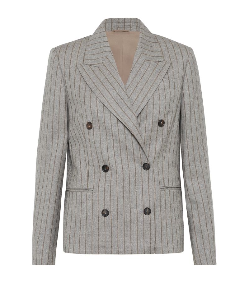 Brunello Cucinelli Brunello Cucinelli Virgin Wool Striped Blazer