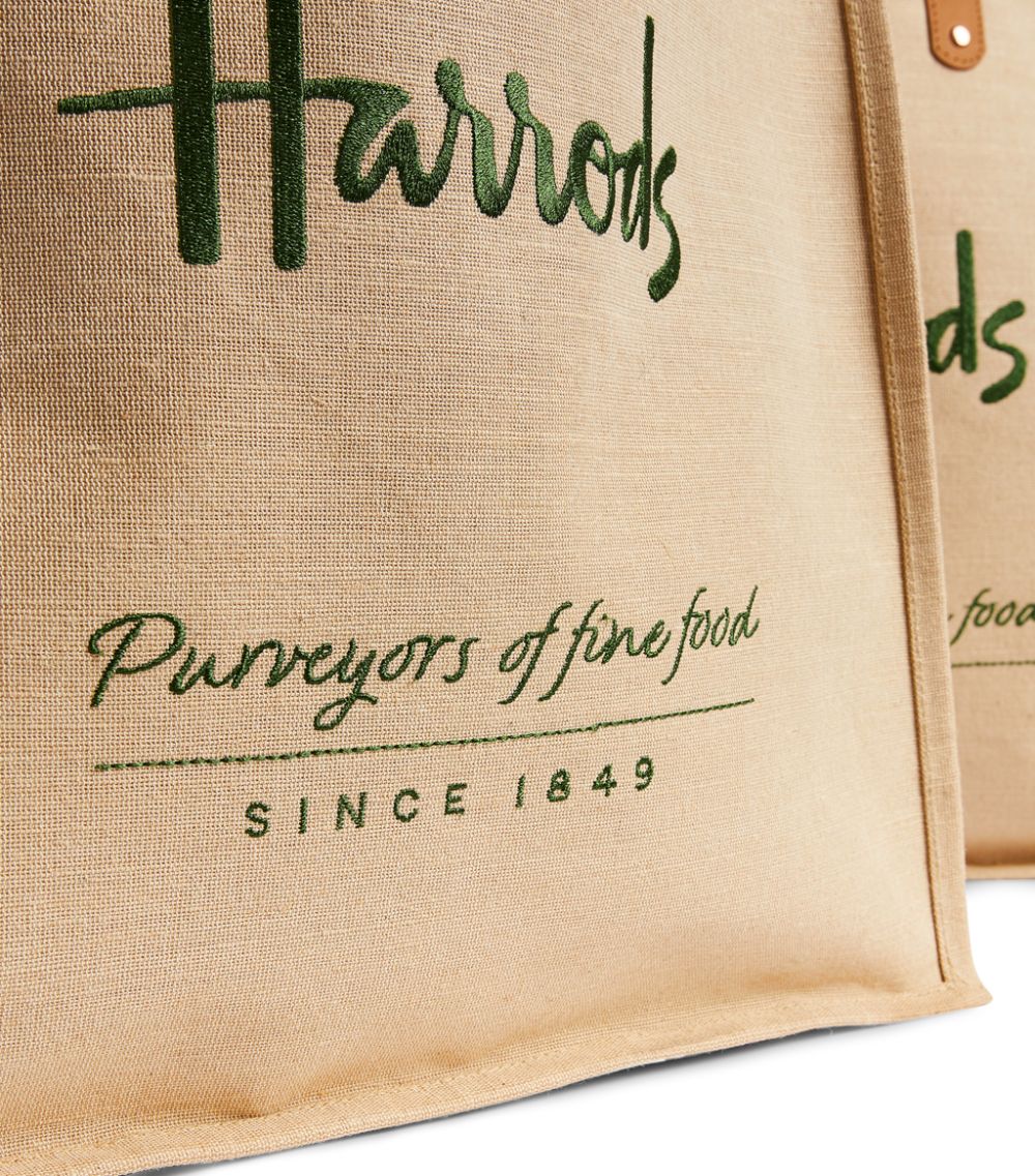 Harrods Harrods Harrods Food Halls Jute Bags (Set Of 2)