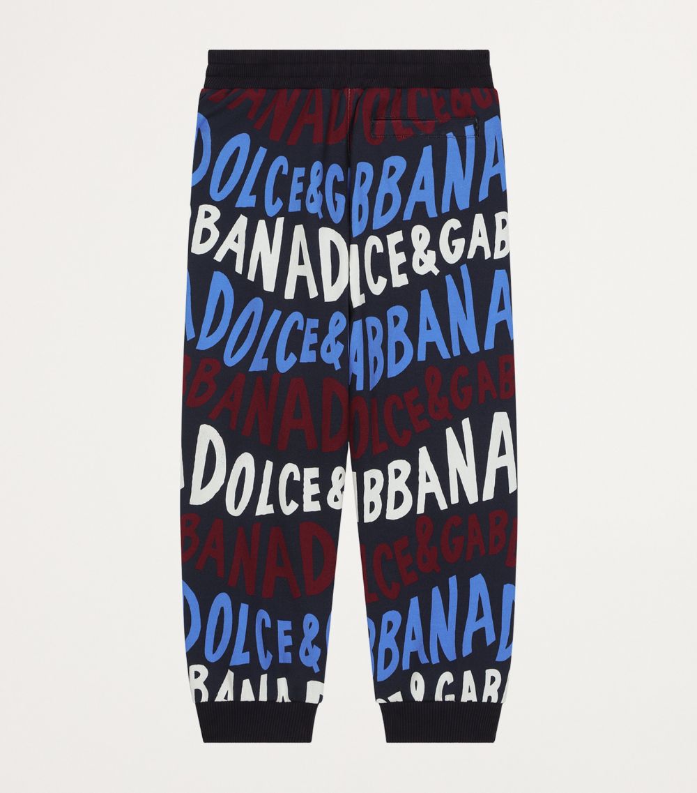 Dolce & Gabbana Dolce & Gabbana Kids Cotton Logo Print Sweatpants (8-12 Years)