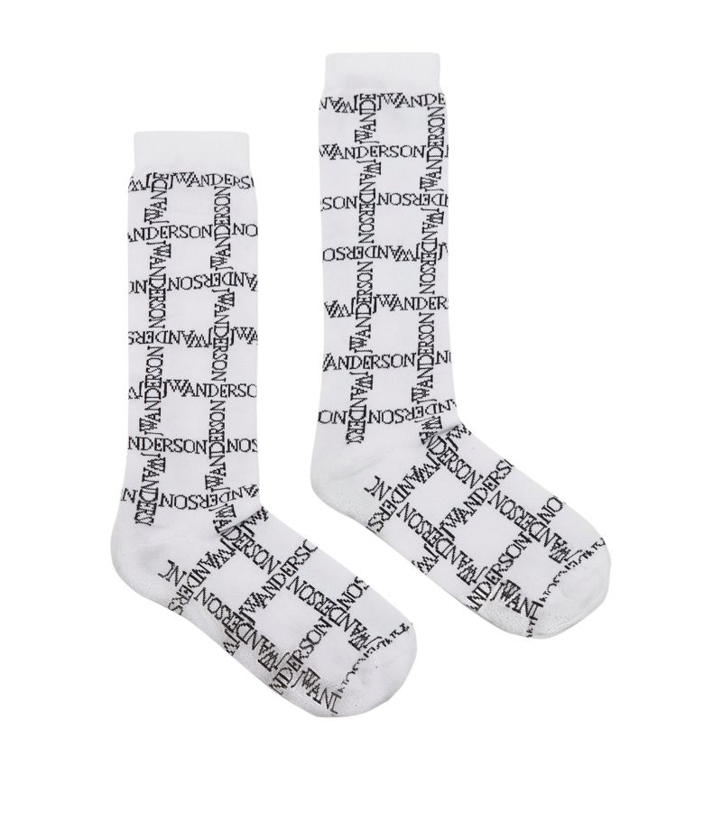 Jw Anderson Jw Anderson Cotton-Blend Logo Print Socks (Pack Of 3)