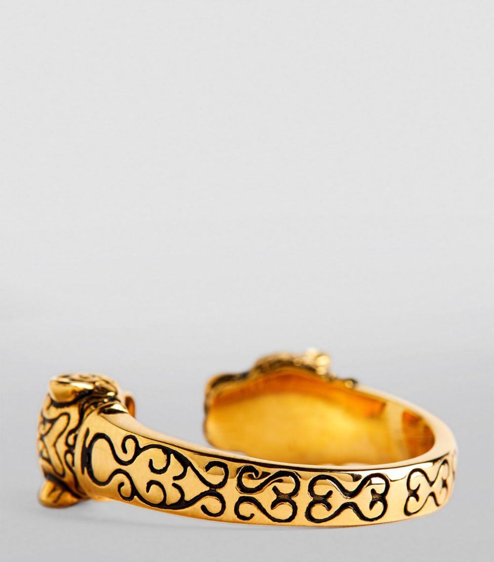 Nialaya Jewelry Nialaya Jewelry Gold-Plated Double Panther Ring
