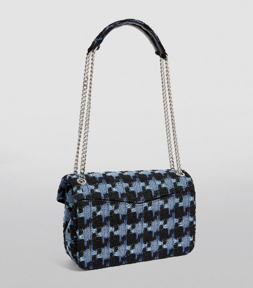  Sandro Tweed Houndstooth Shoulder Bag