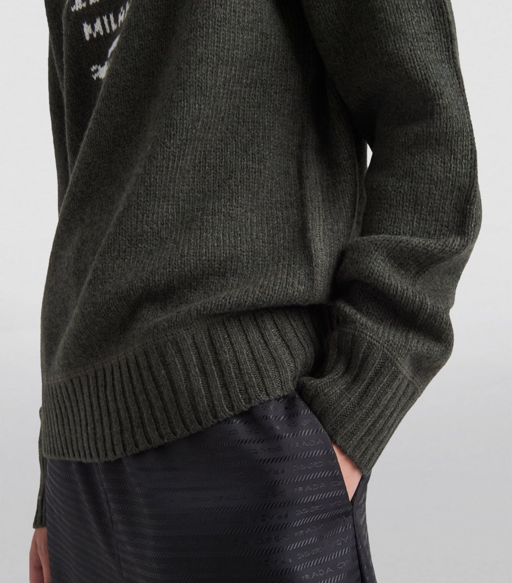 Prada Prada Wool-Cashmere Logo Sweater