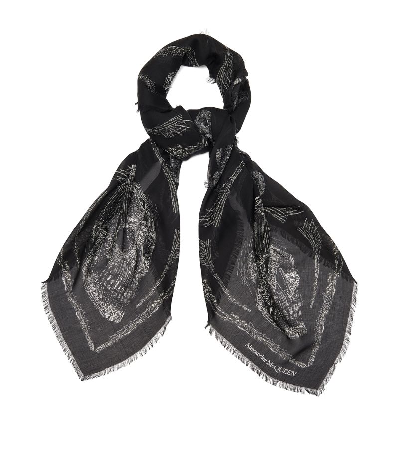 Alexander McQueen Alexander Mcqueen Crystal Skull Scarf