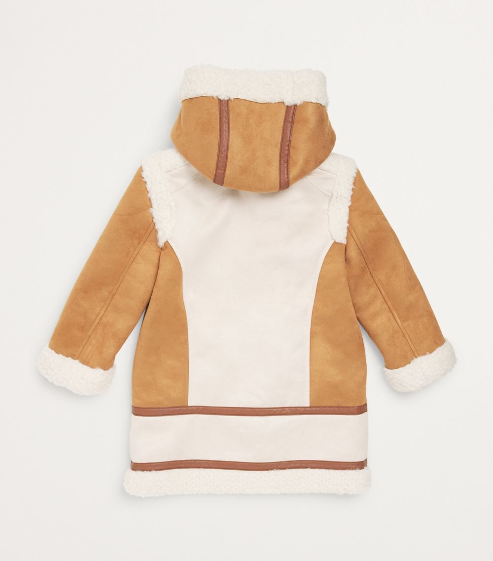 Chloé Kids Chloé Kids Faux Shearling Hooded Jacket (4-14 Years)