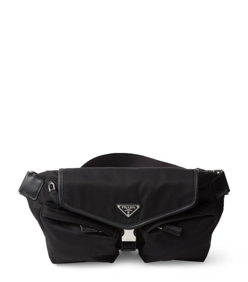 Prada Prada Small Re-Nylon And Calf Leather Shoulder Bag