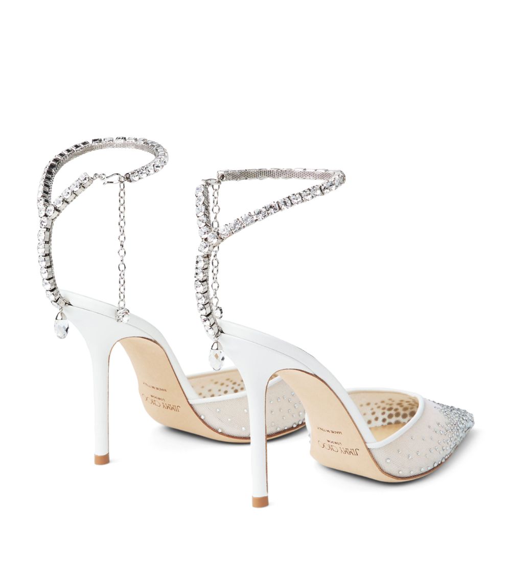 Jimmy Choo Jimmy Choo Rhinestone-Embellished Saeda Heels 100