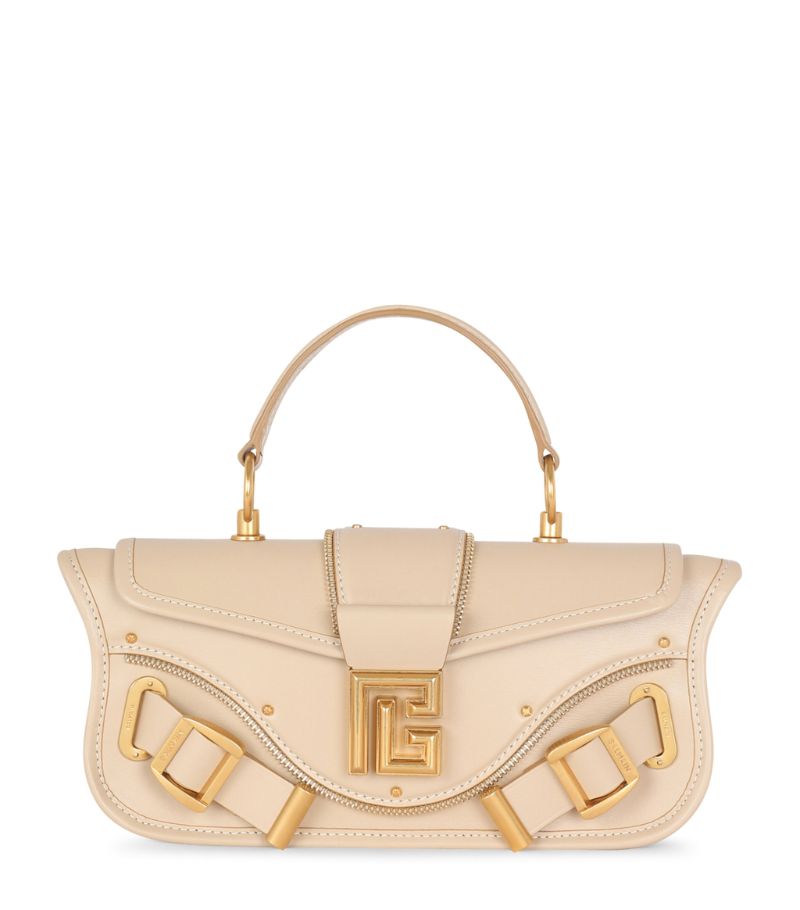 Balmain Balmain Leather Blaze Top-Handle Bag