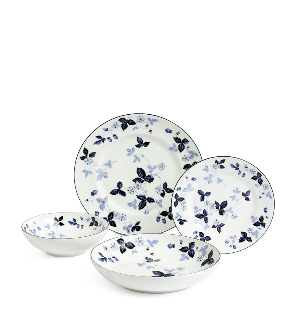 Wedgwood Wedgwood Wild Strawberry Inky Blue 4-Piece Dinner Set