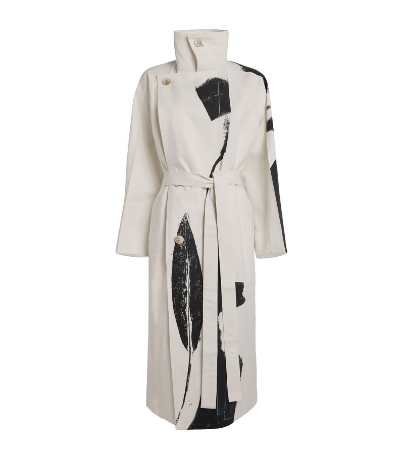 Issey Miyake Issey Miyake Printed Physiotype Trench Coat