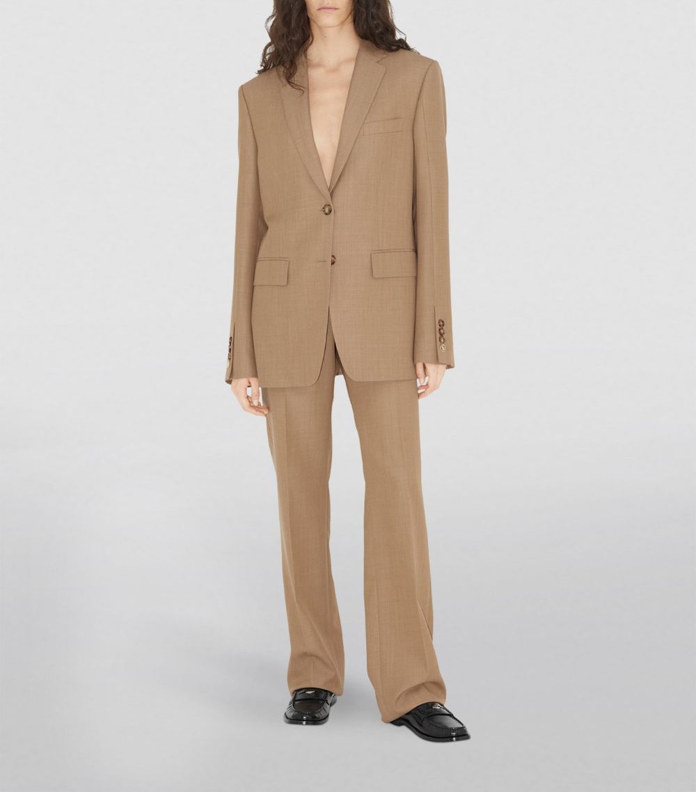 Burberry Burberry Wool Straight-Leg Trousers