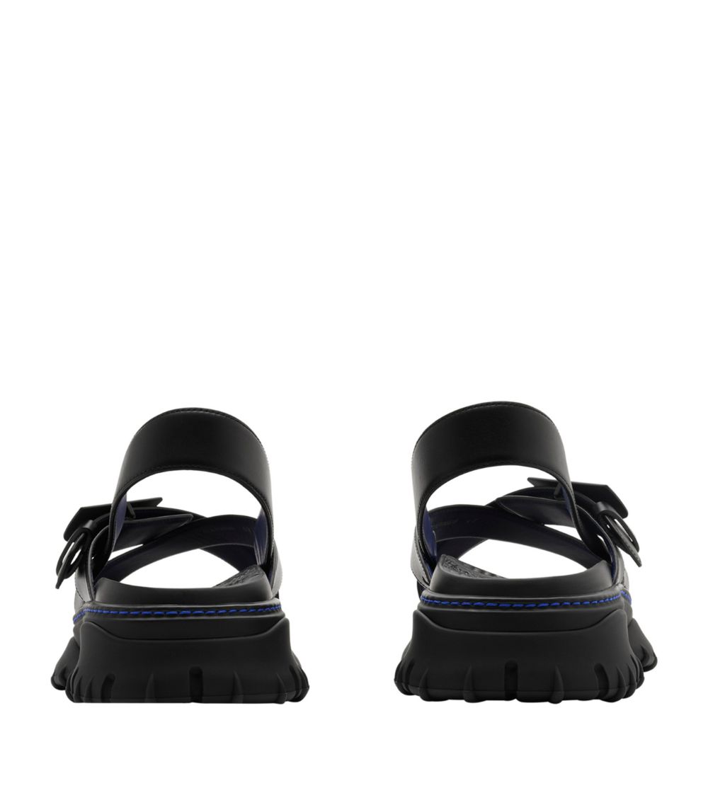 Burberry Burberry Leather Cross-Over Sandals