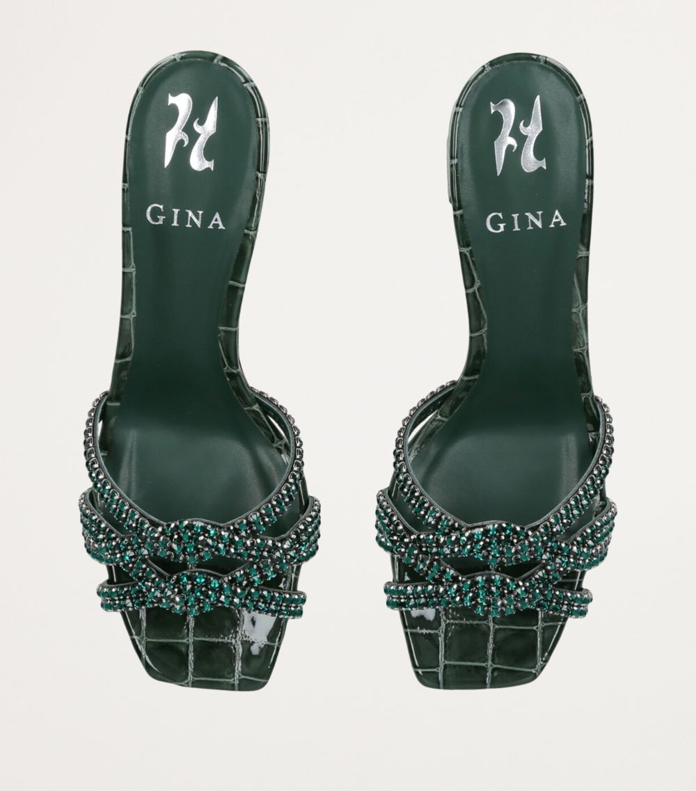 Gina Gina Leather Rego Heeled Mules 55