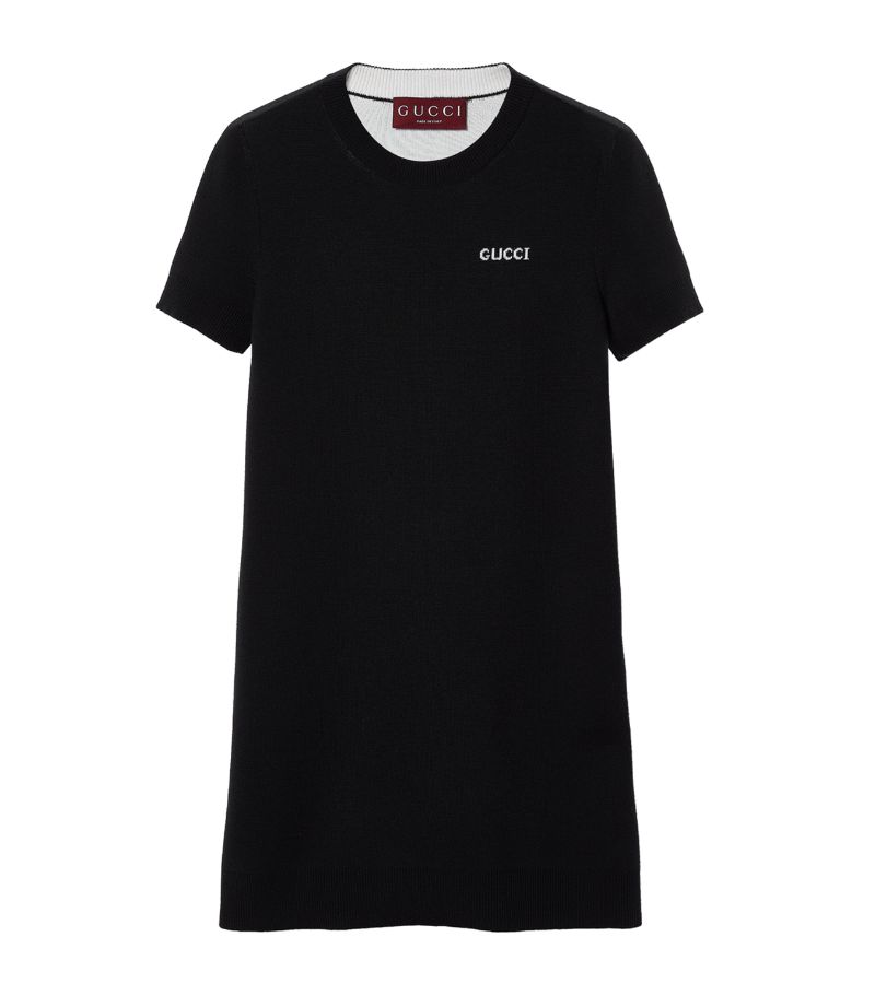 Gucci Gucci Wool-Blend T-Shirt Mini Dress