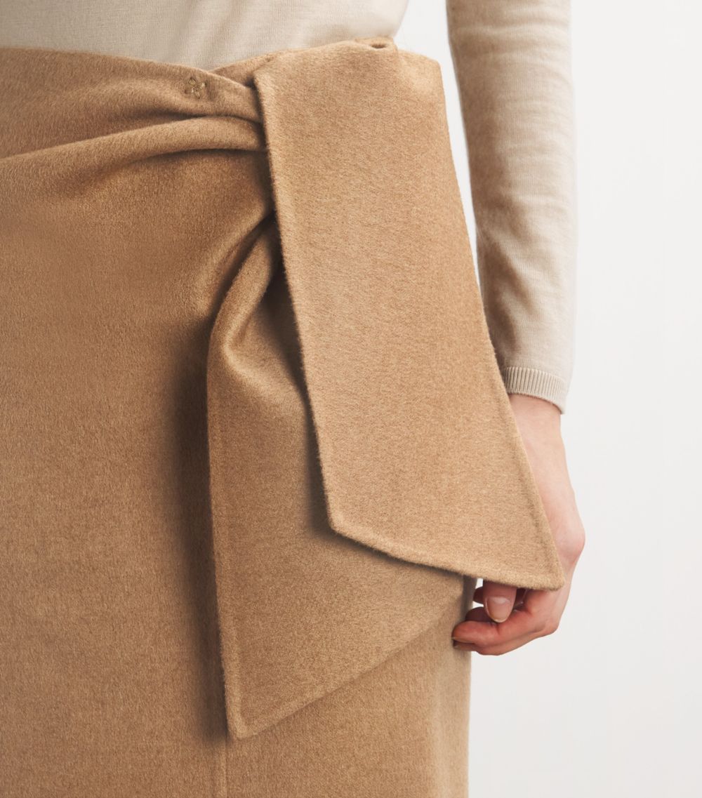 Max Mara Max Mara Camel Wool Midi Skirt