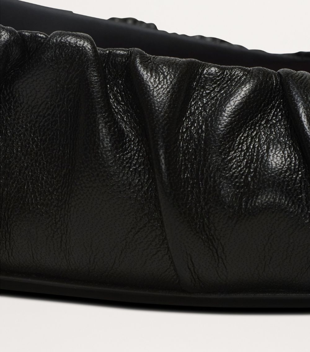 Balmain Balmain Lambskin Gathered Eden Ballet Flats