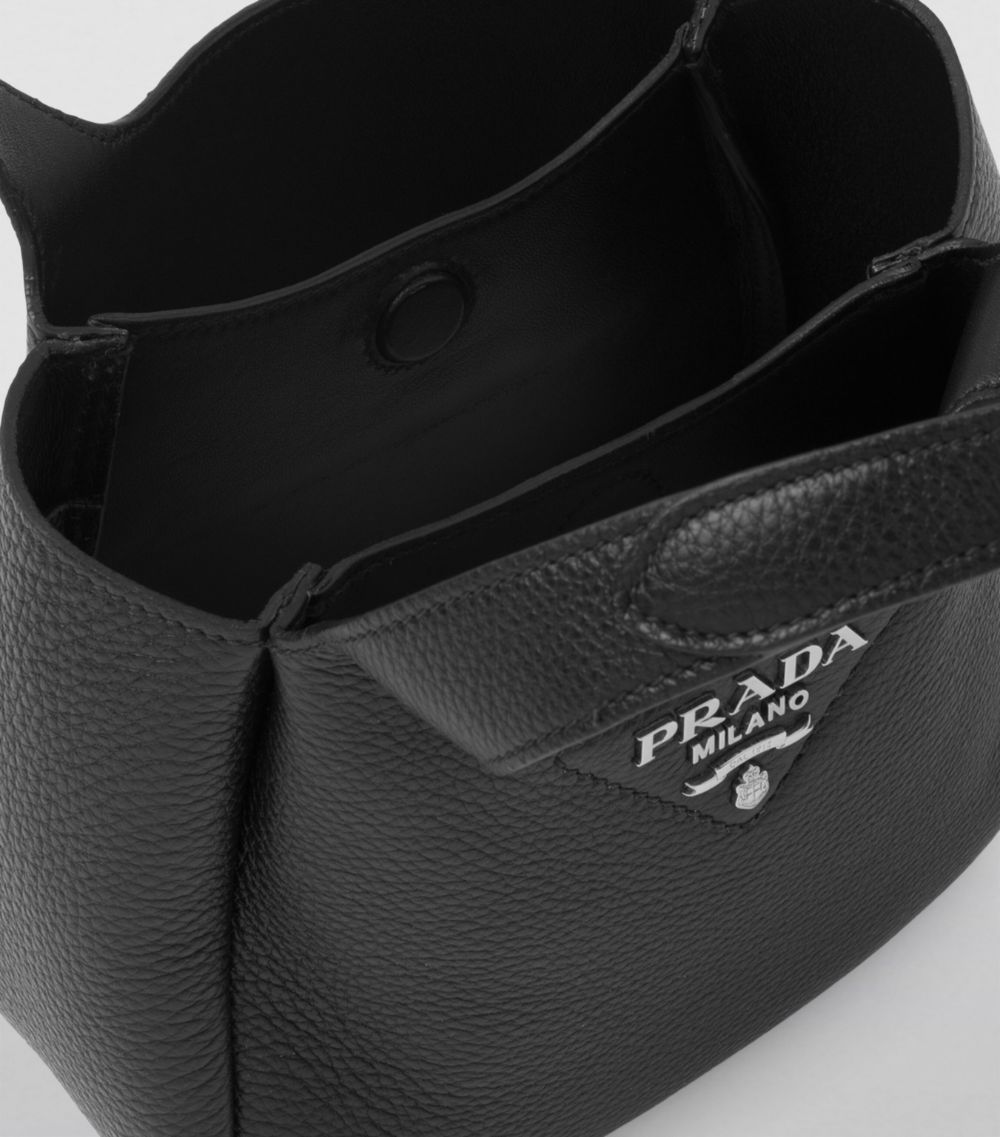 Prada Prada Mini Leather Bucket Bag