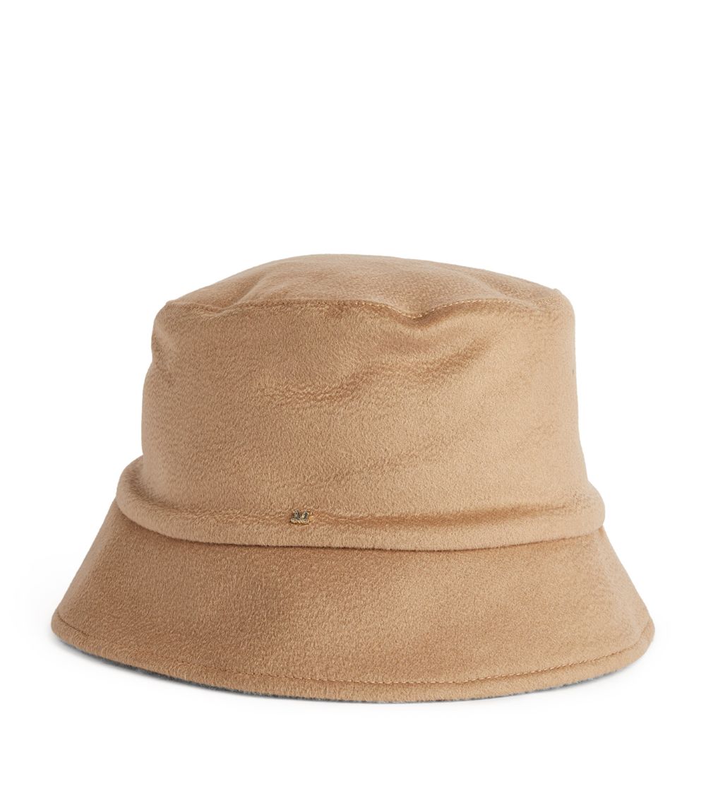 Max Mara Max Mara Cashmere-Camel-Silk Reversible Bucket Hat