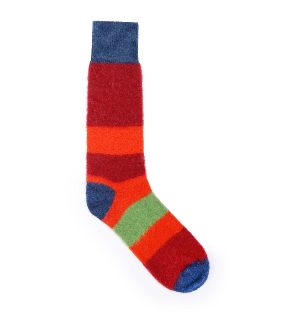 zegna Zegna Wool-Blend Striped Socks