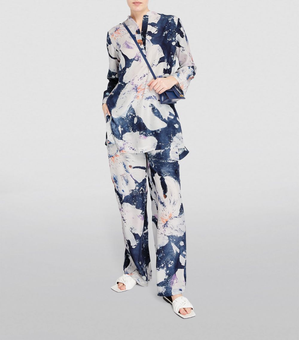 Max & Co. Max & Co. Silk Floral Print Trousers