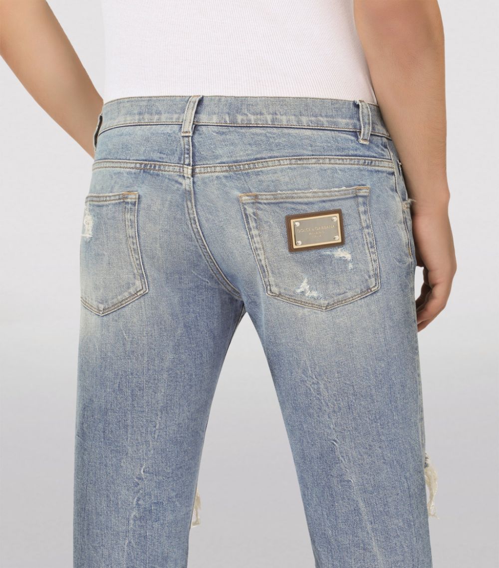 Dolce & Gabbana Dolce & Gabbana Distressed Slim Jeans