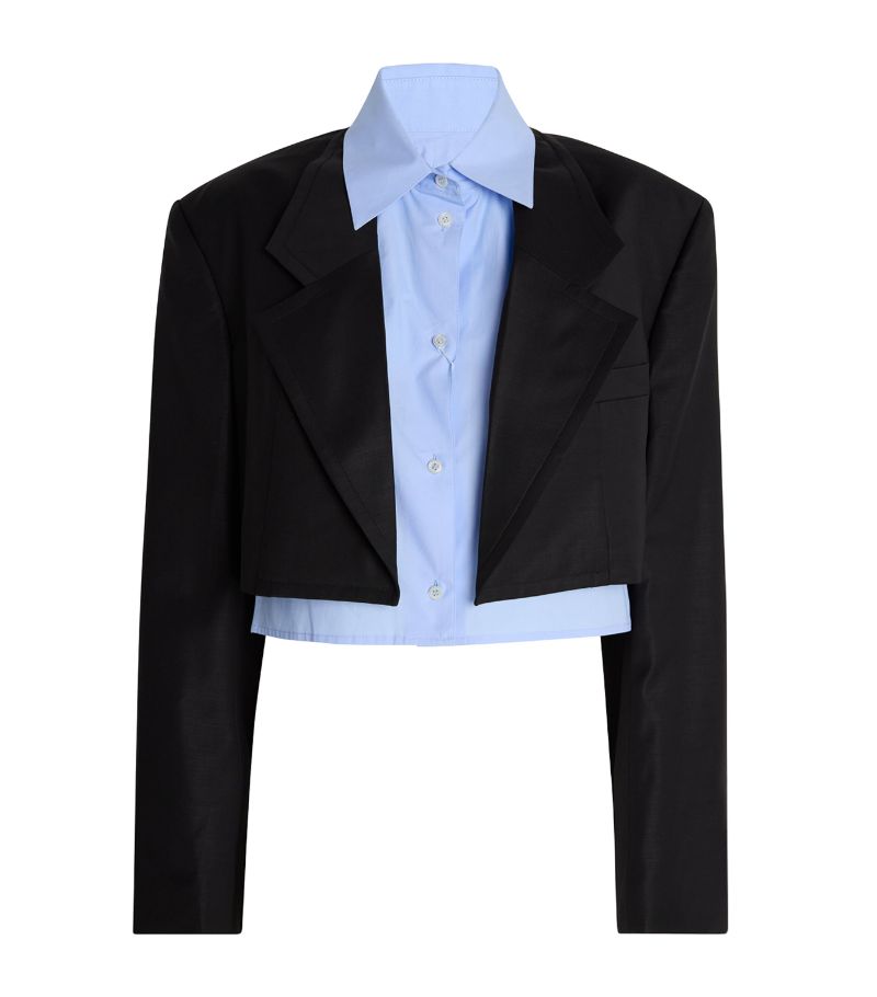 Alexander Wang Alexander Wang Cropped Dickey-Detail Blazer