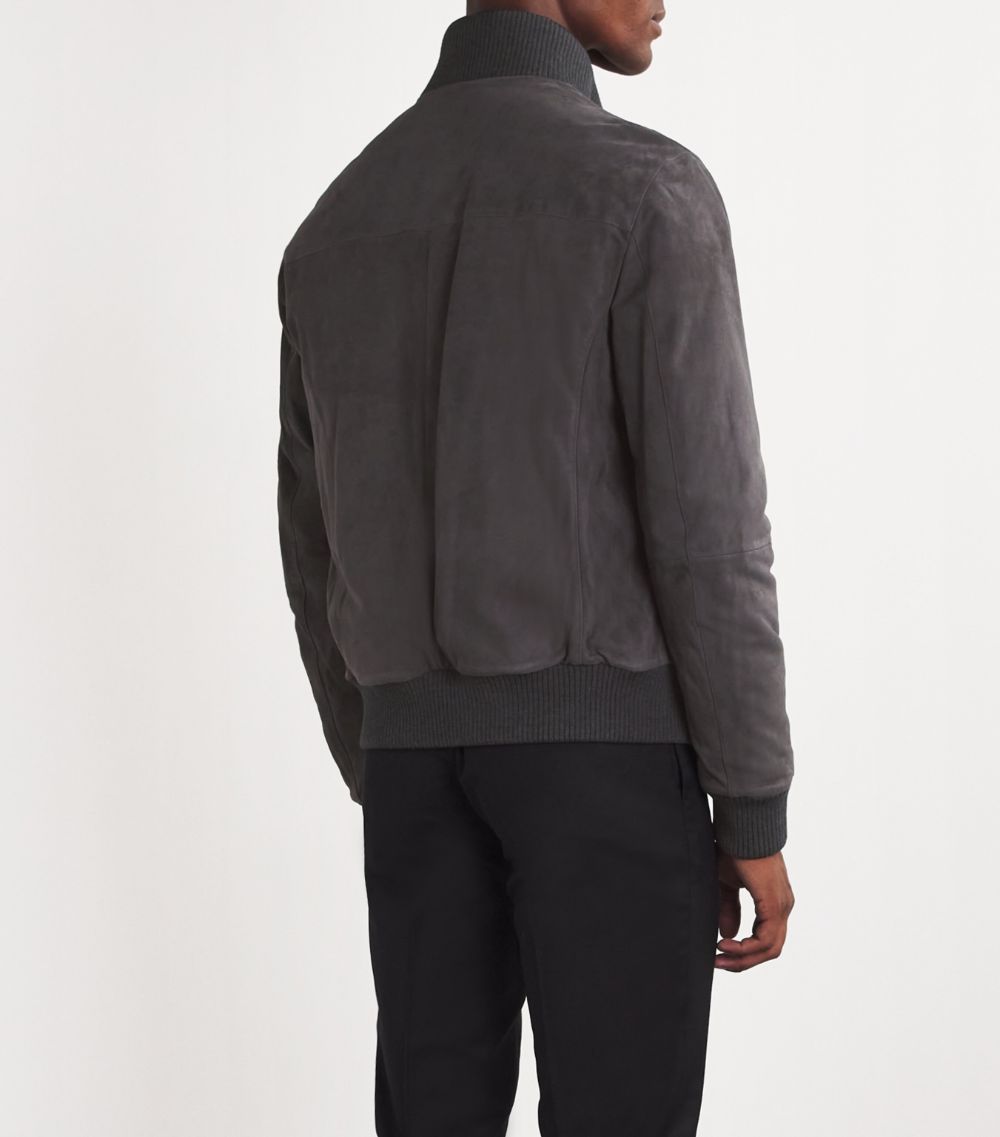 Pal Zileri Pal Zileri Suede Panelled Bomber Jacket