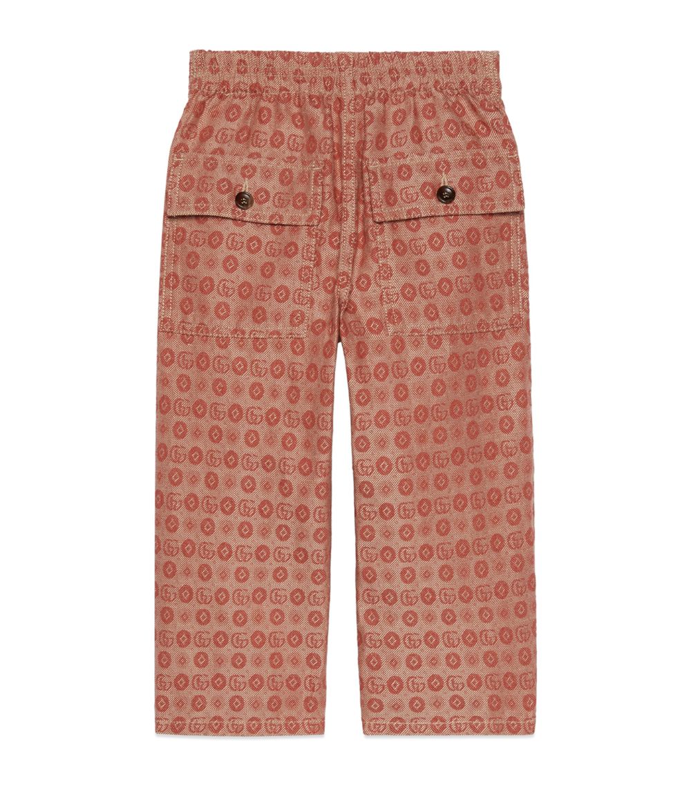 Gucci Gucci Kids Linen-Cotton Double G Trousers (4-12 Years)