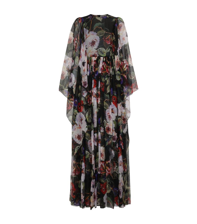 Dolce & Gabbana Dolce & Gabbana Silk Floral Print Gown