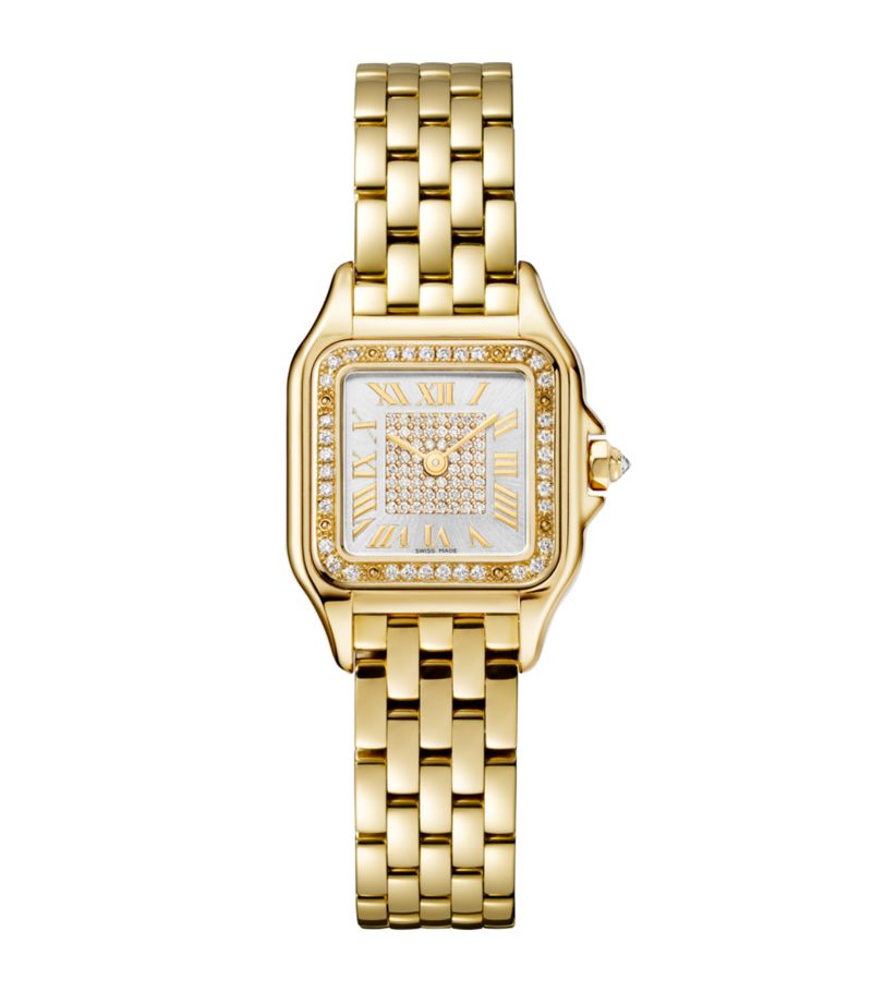 Cartier Cartier Small Yellow Gold And Diamond Panthère De Cartier Watch 22Mm