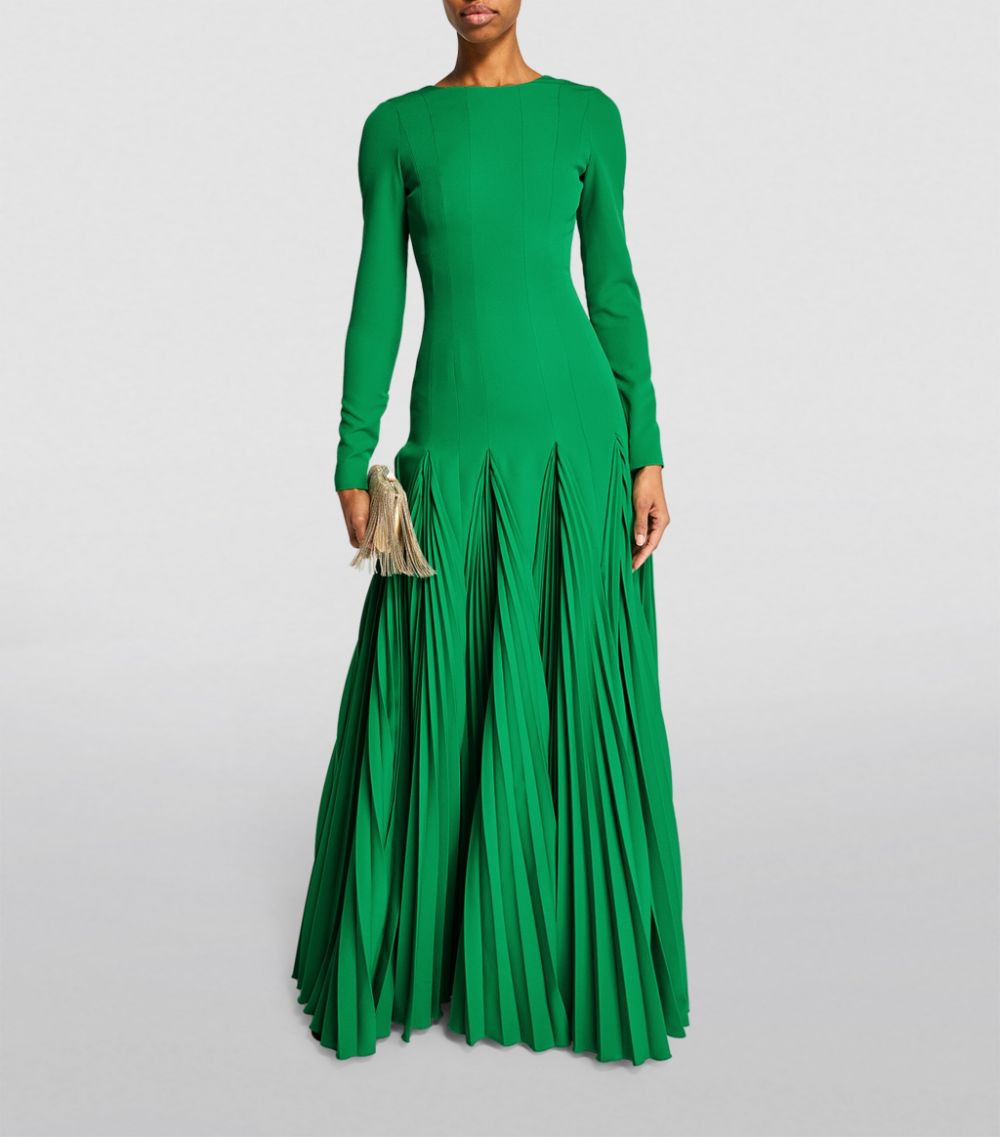 Honayda Honayda Long-Sleeved Pleated Gown