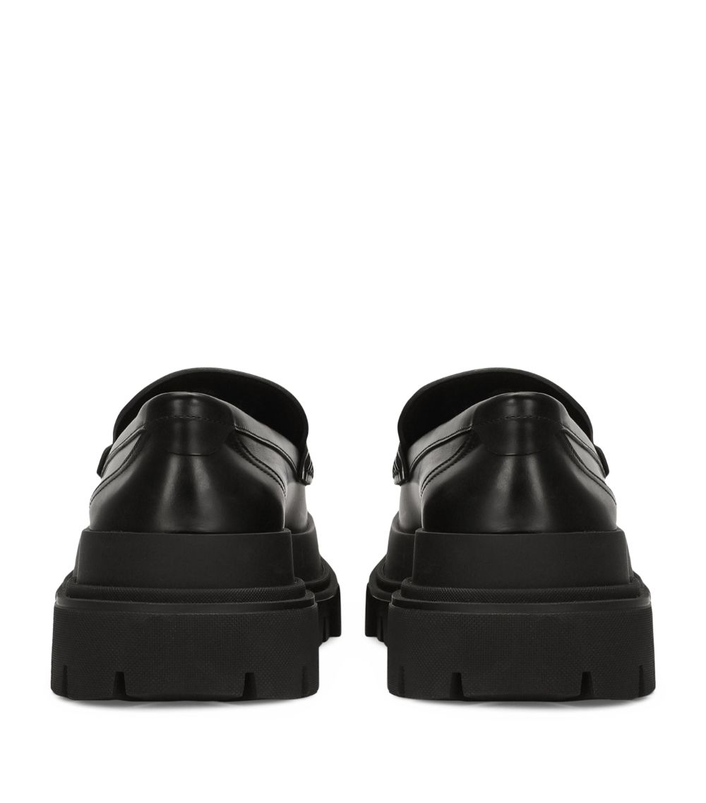 Dolce & Gabbana Dolce & Gabbana Leather Hi-Trekking Loafers