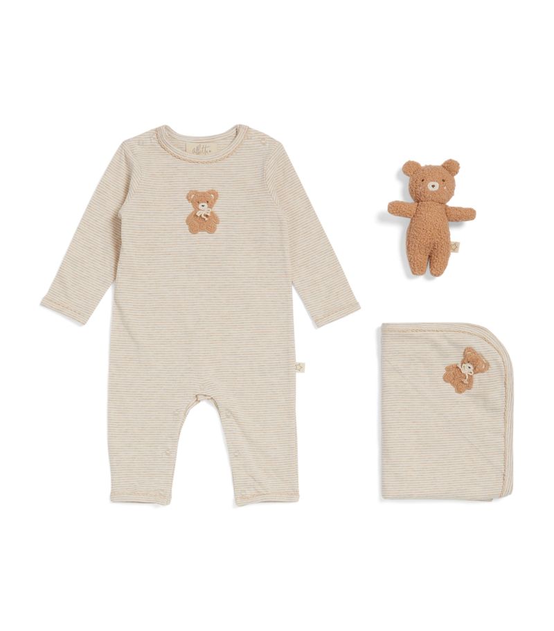 Albetta Albetta Teddy Bear Playsuit, Blanket and Teddy Bear Gift Set (3-6 Months)