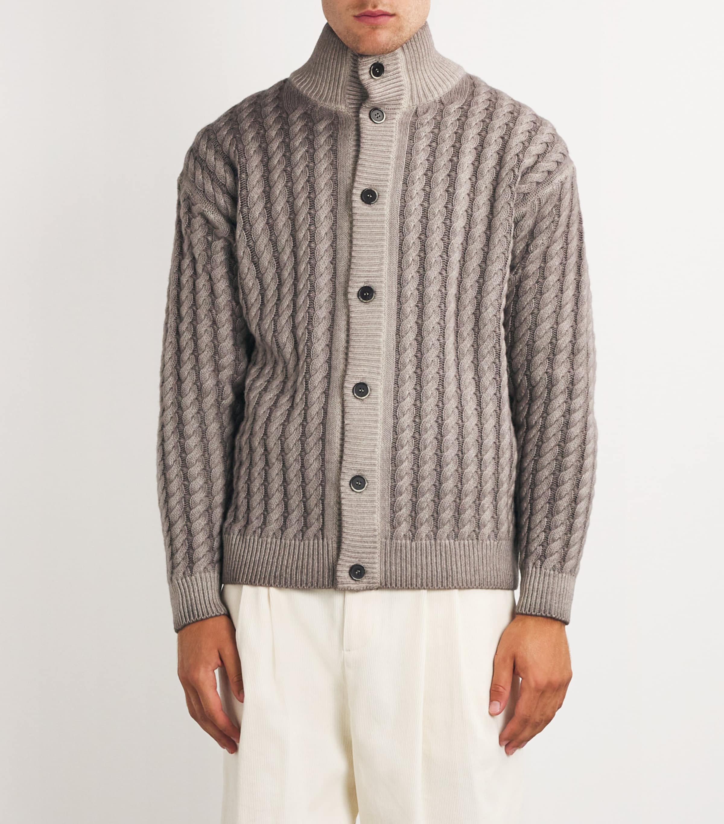 Barena Barena Wool-Blend Cable-Knit Cardigan