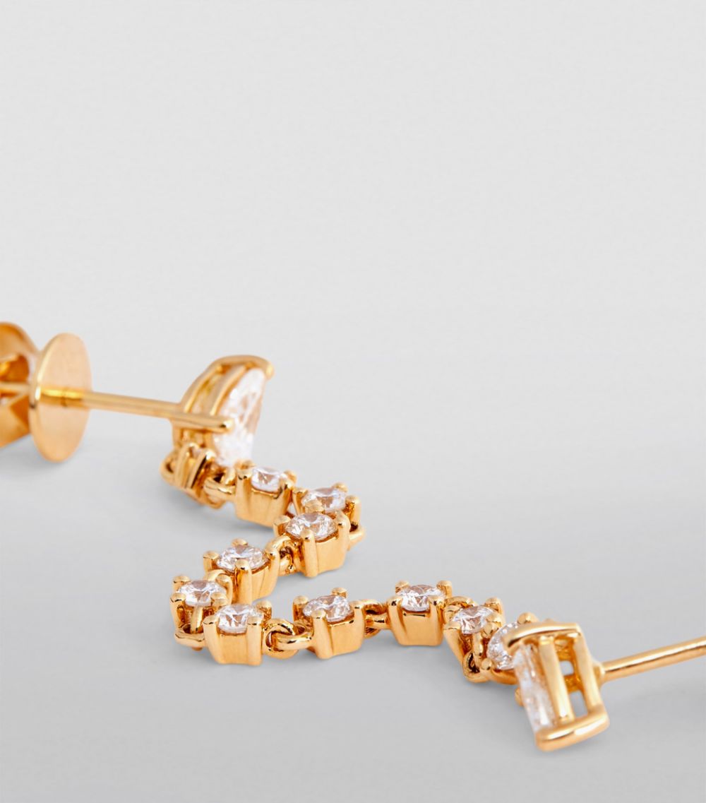 Anita Ko Anita Ko Yellow Gold And Diamond Double-Pierced Loop Single Earring